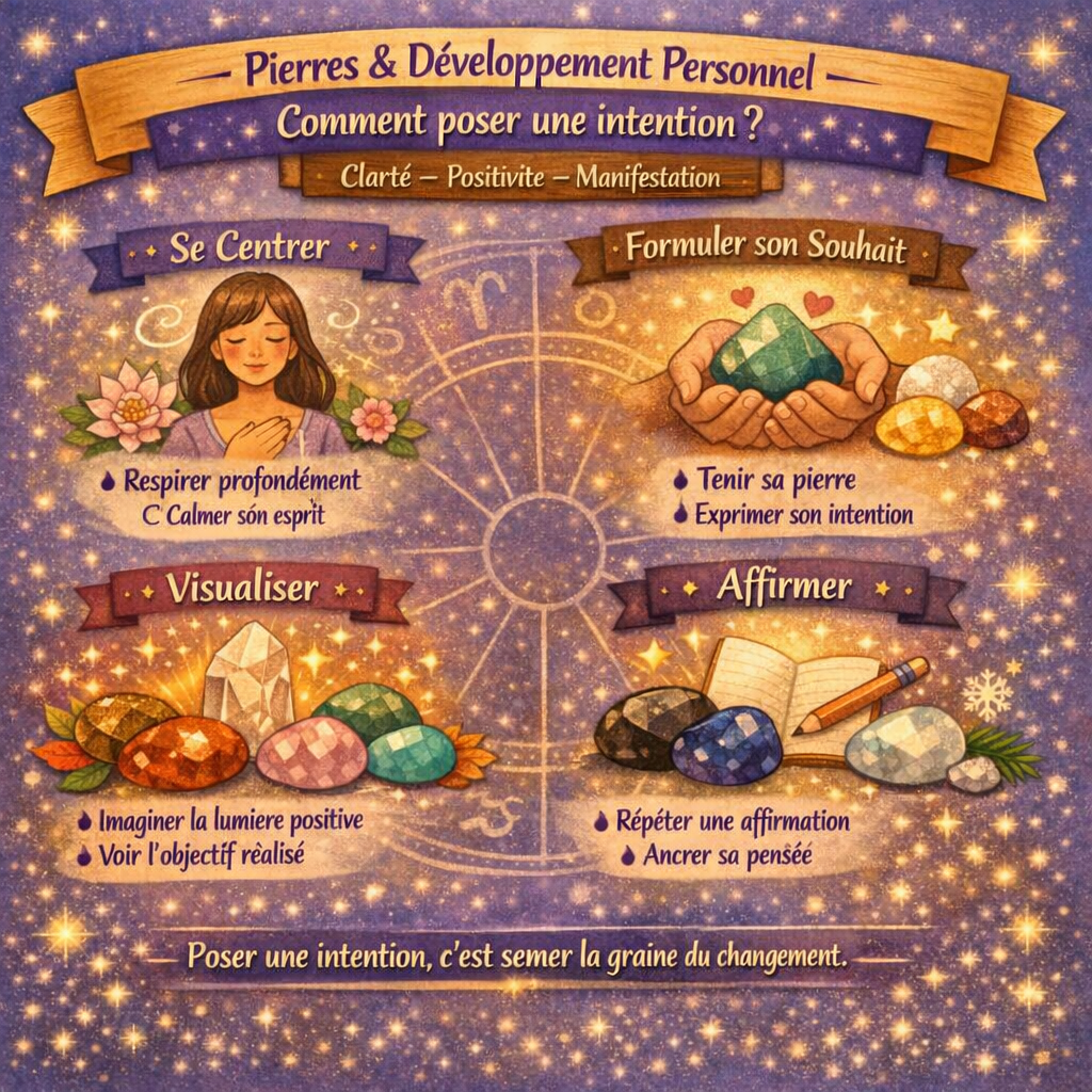 Pierres et développement personnel : comment poser une intention