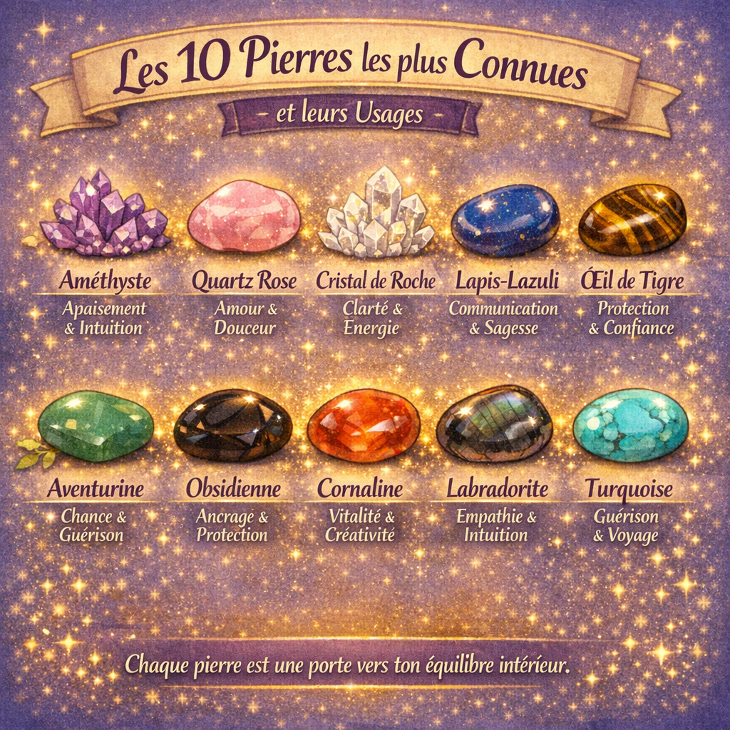 Les 10 pierres les plus connues et leurs usages
