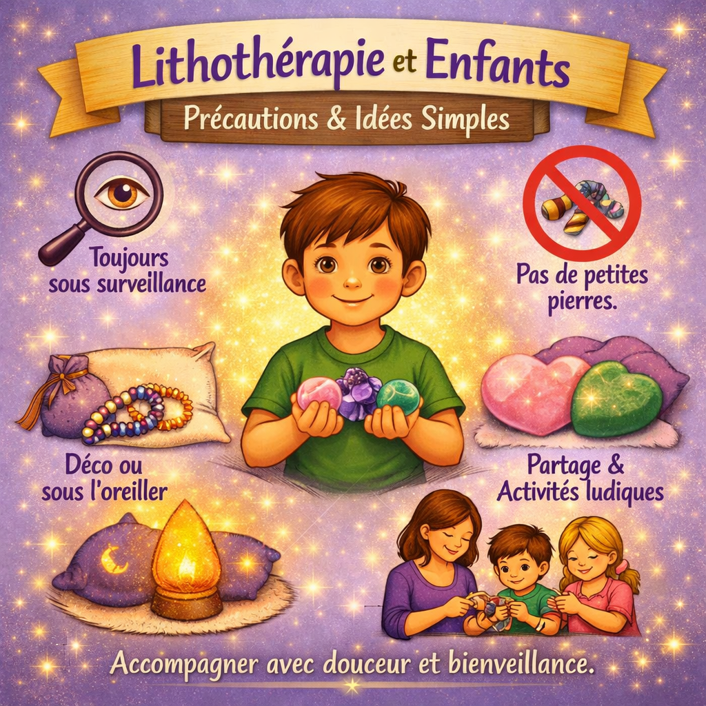 Lithothérapie et enfants : précautions et idées simples