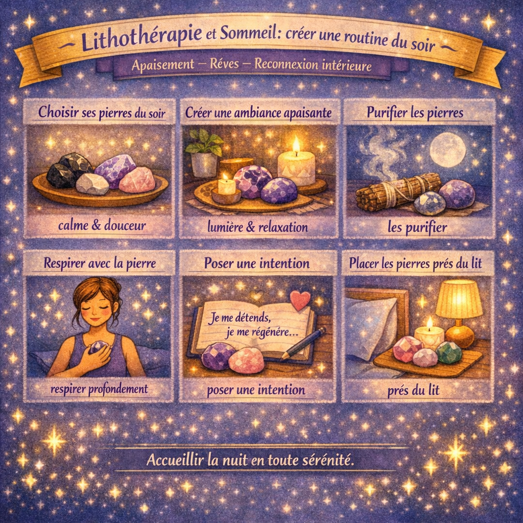Lithothérapie et sommeil : créer une routine du soir apaisante